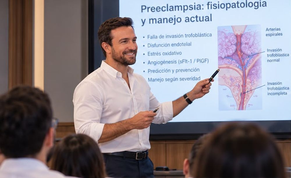 Dr. Iván Moreno impartiendo un curso de actualización médica